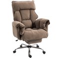 thumbnail image 1 of HOMCOM Chaise de Bureau avec Repose-Pieds Chaise d'Ordinateur Inclinable, Brun Pâle, 1 of 10