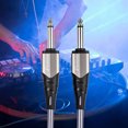 thumbnail image 2 of 10ft Professional Guitar Cable with 1/4 Inch Male Connectors, Waterproof and Pressure-Resistant Audio Line in Silver, Ideal for Musicians and Performers, 2 of 6