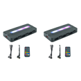 thumbnail image 1 of 2X 5V/3Pin ARGB 4Pin Fan PWM HUB 1To6 Music Rhythm Temperature Controller Aura Sync Cooling Fan Remote Control Hub,2 x Controller 2 x Remote Control 4 x SATA Power Cable,Black, 1 of 8