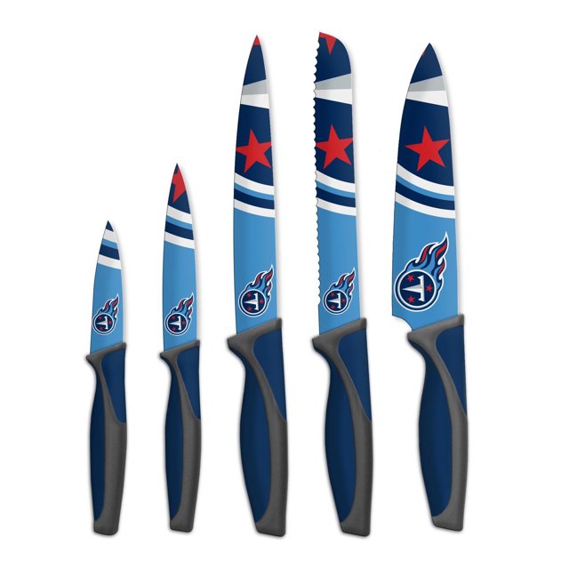 NFL LICENSED TENNESSEE TITANS 5-PIECE KITCHEN KNIFE SET