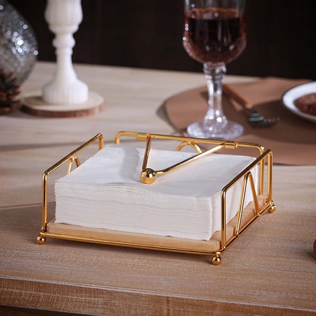 Kcavykas Clearance Sales Home Storage Organiser Iron Art Tissue BoxTissue Rack Hotel Coffee Shop Restaurant Napkin Rack Dining TableTissue Storage Rack