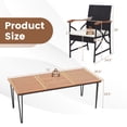 thumbnail image 3 of Costway 9 PCS Patio Rattan Dining Set with Acacia Wood Table, Cushions, 1.9" Umbrella Hole, 3 of 9