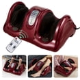 thumbnail image 1 of Gymax Rolling Foot Massager Shiatsu Foot Massage Machine w/ Remote Control Burgundy, 1 of 9