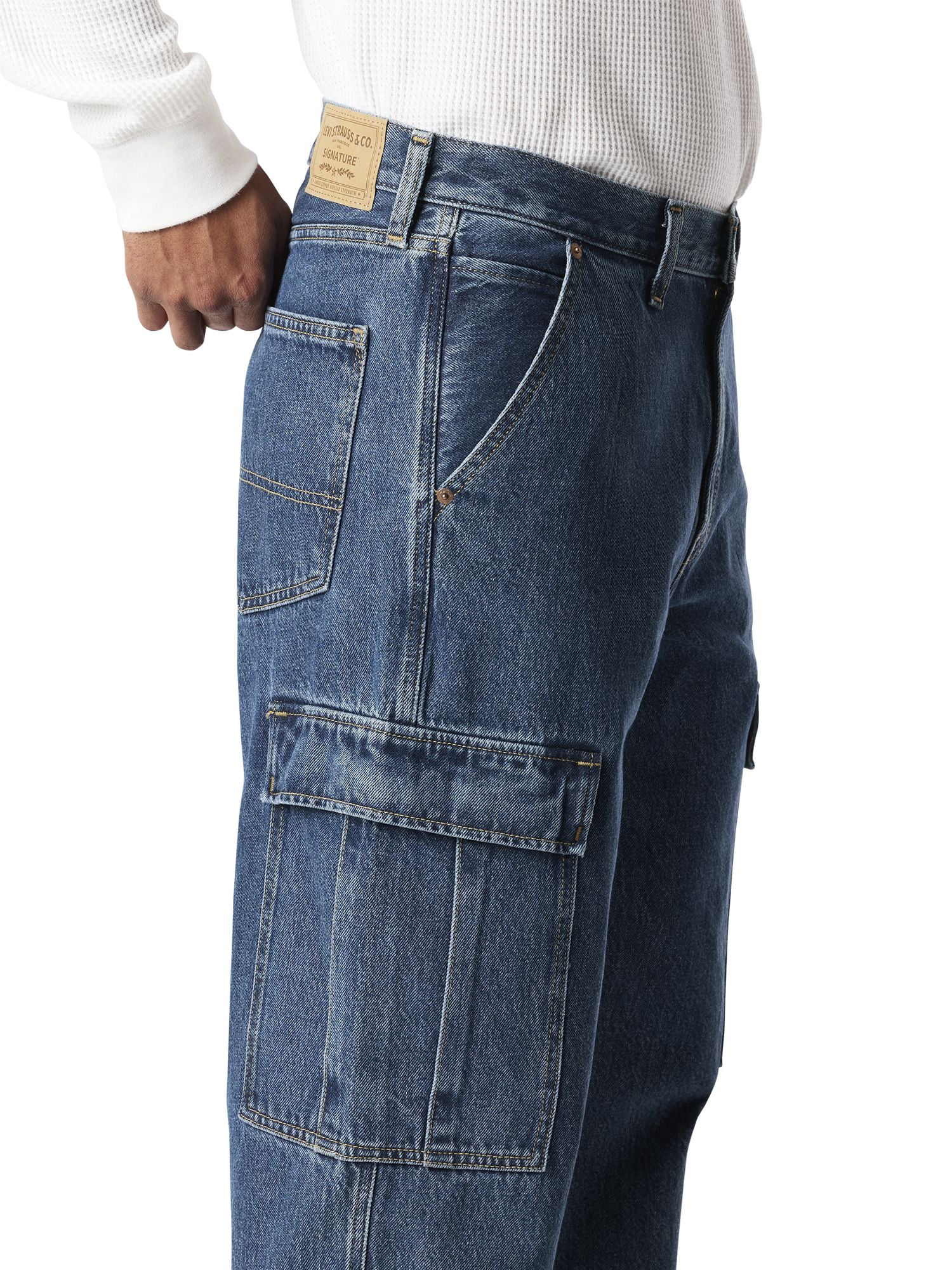 Levi Strauss Signature™ Jean Cargo Droit Ample pour Homme