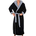 thumbnail image 1 of Intimates Men's Winter Plush Lengthened Shawl Bathrobe Home Clothes Long Sleeved Robe Coat XXXXL, 1 of 5