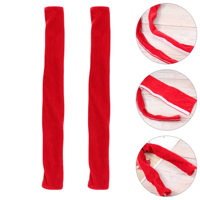 WEUVEB 2 Pcs Protecteurs de Poignée d'Appareil Rouge pour Poignées de Porte de Réfrigérateur Four Housses en Tissu Confortables