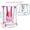 B, variant on EGNMCR Doll High Chair With Tray Simulation Miniature Adjustable Doll High Chair Foldable Doll Furniture For Pretend Play No Doll Plastic Child Bed Package