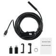 thumbnail image 1 of yeacher Dual-Lens Endoscope Camera for iPhone/iPad/Android - 1920P HD, IP68 Waterproof, 1M Rigid Cable, 8+1 Adjustable LEDs, Black AN112, 1 of 6