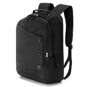KINGSLONG 15.6 inch Sac à dos pour ordinateur portable pour hommes Femmes, Sac informatique imperméable avec USB Port de recharge. Sac de carnet de notes approprié pour les cadeaux de travail de l'université noir