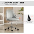 thumbnail image 4 of Vinsetto Velvet Mid-Back Armless Computer Office Task Chair Seat, Grey, 4 of 10