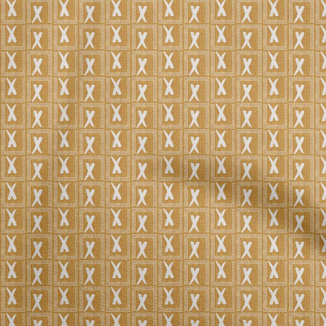 oneOone Cotton Cambric Dark Mustard Fabric Abstract Texture Craft Projects Decor Fabric Printed By The Yard 42 Inch Wide