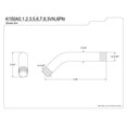 thumbnail image 3 of Kingston Brass Trimscape 6" Shower Arm, 3 of 3