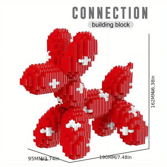 Ensemble Créatif de Blocs de Construction Chien-Balloon – Blocs à Emboîter, Déco Maison, Parfait pour les Cadeaux Festifs