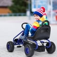 thumbnail image 4 of Gymax Kart à Pédales pour Enfants, Jouet à 4 Roues à Chevaucher avec Siège Ajustable et Frein à Main, Bleu, 4 of 10