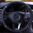 thumbnail image 3 of Transemion Universal Car Steering Wheel Cover 15“ Non-slip Elastic Breathable Handle Cover Black 1Set, 3 of 6