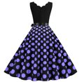thumbnail image 5 of Kcodviy Robe Vintage d'Été à Pois pour Femme Grande Taille, Belles Robes Imprimées Sans Manches, Robe de Soirée Décontractée pour Femme, Robe de Bal, 5 of 5