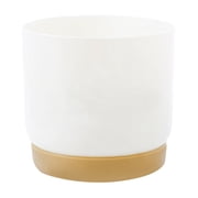 Flowerpots with Dish Ceramic, High Hardness Imitation Ceramic Plastic Flower Pot Large/Small White Succulents Planter Plastic Plant Pots White Plant Pots, Flower Pots