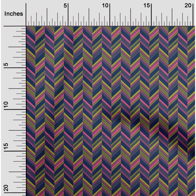 oneOone Cotton Silk Fabric Herringbone Geometric Decor Fabric Printed BTY 42 Inch Wide