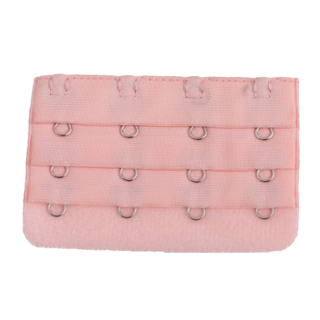 Baohd Extension Strap Bra Extenders Buckle 4 Hook Breathable Practical Accessories Adjustable Replacement 3 Rows Underwear orange