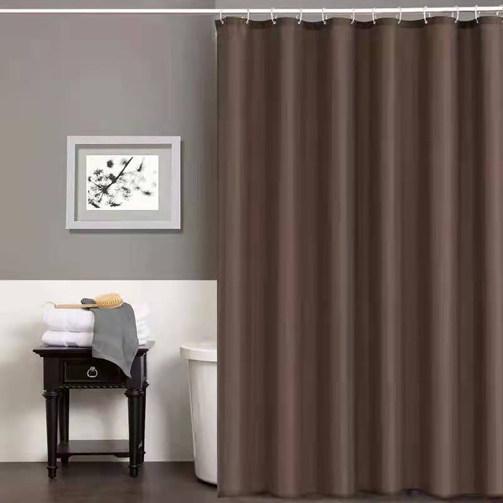Aidoshy Gray Shower Curtain Fabric Plain Color Thickened And Polyester Bathroom Partition Curtains And Door Curtains Shower Curtain Liner Bathroom