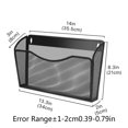 thumbnail image 2 of witspace Pocket Wall File Holder, Metal Wall Hanging File Frame, Mesh Hanging File Organizer, Vertical Wall Mounted Document Rack for Papers Folders Files Clipboard,Black, 2 of 5