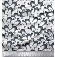 thumbnail image 1 of Soimoi White Rayon Fabric Cat Animal Print Fabric by Yard 42 Inch Wide, 1 of 3