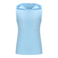 thumbnail image 4 of Styesk Tank Tops Men Fashionable Men's Solid Color Sleeveless Fitness Drawstring Hooded Top, 4 of 6