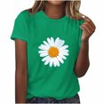 thumbnail image 1 of Blouses for Women Womens Printed Short Sleeves Blouse Round Neck Casual Tops, 1 of 7