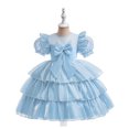 thumbnail image 2 of WEAIXIMIUNG Robes de Fête pour Filles Taille 18 Robes de Noël à Manches Courtes Broderie Dentelle Volants Robe de Soirée Robe de Mariage, 2 of 4