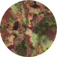 thumbnail image 1 of Ahgly Company Machine Washable Indoor Round Transitional Red Brown Area Rugs, 5' Round, 1 of 7
