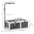thumbnail image 3 of PawHut Maison de Tortue Enclos en Bois pour Tortue avec Support de Lampe Réglable, 3 of 10
