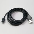 thumbnail image 2 of 3 Meter Micro USB Cable Black/White Charging Cord Replacement For Playstation 4 Game Controller, 2 of 2