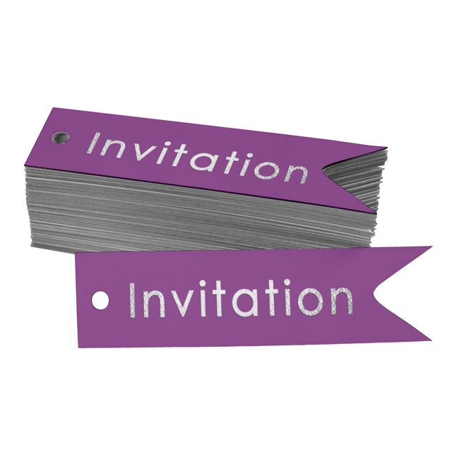 Inkdotpot Pack Of 50 Real Silver Foil Paper Tags Invitation Party Favor Hang Tags