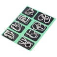 thumbnail image 1 of Metal Wire Puzzle Brain Teaser IQ Test Disentanglement Link Interlock Game Chinese Ring Trick For Kids Adults Party, 1 of 6