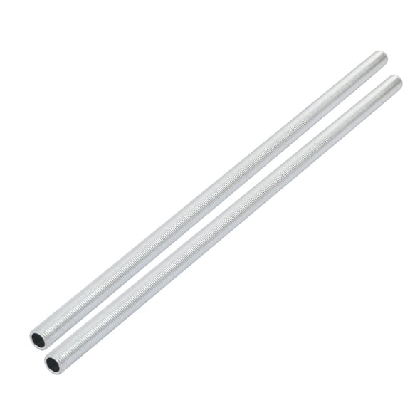 Unique Bargains 2 Pcs Lampe à Mamelon de Tuyau Plaqué Zinc Filetage M10 1mm 310mm Longueur
