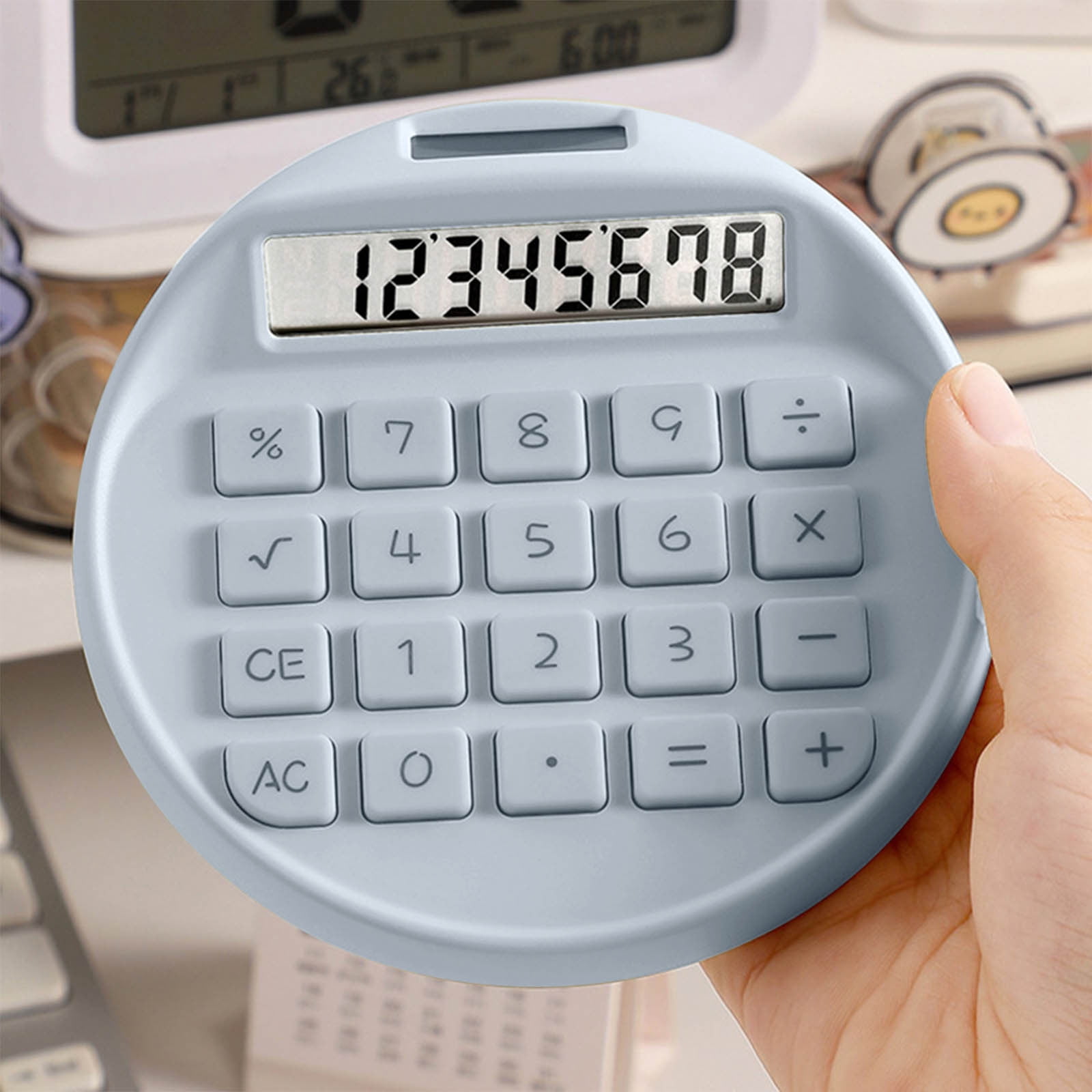 Basic Standard Calculators Mini Digital Desktop Calculator With 8-Digit LCD Display- Calculator Pocket Size For Home School For Kids