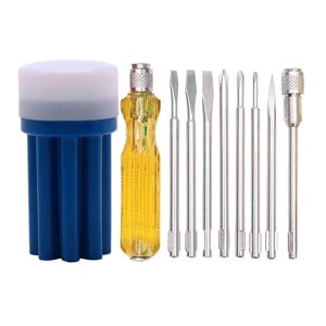 Tool Kit For Home | Screw Driver Kit, Tool Box, Screwdriver Tool Set | Combo Of Screwdriver Different Size, Multipurpose Hand Tool Kit - Pack Of 9 | Home Repairs, Furniture Assembly, Pc