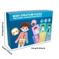 thumbnail image 2 of TIELUTT Modèle de Corps Humain pour Enfants Juniors Casse-Têtes Anatomie Humaine Casse-Tête Montessori Parties du Corps Casse-Tête Éducation Dissertation Éducation à Distance Libération Éducation Livres de Planche Brillants et Précoces Votre Éduc, 2 of 7
