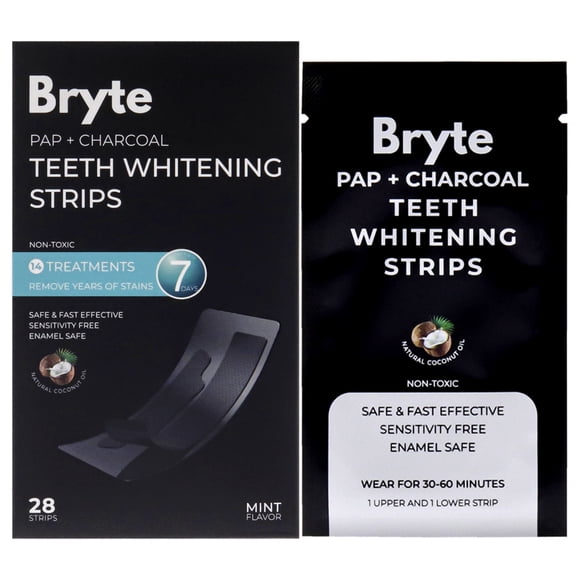 Bandes Blanchissantes au Charbon PAP Pus par Bryte pour Unisexe - 28 Bandes