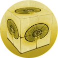 thumbnail image 1 of Ahgly Company Tapis Rond Lavable en Machine Intérieur Transitionnel Jaune Audacieux, 6 Pieds Rond, 1 of 7