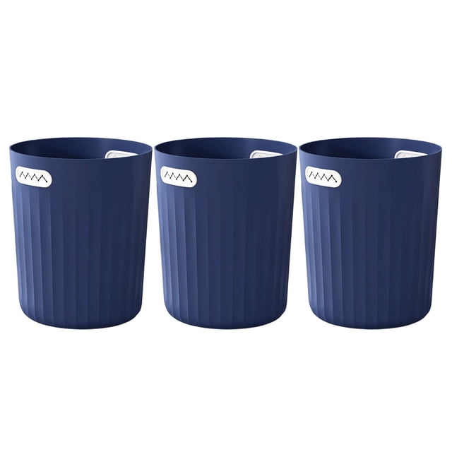 Large Capacity Modern Can For Home Kitchen Living Room And Bathroom Sleek Open Design Easy Disposal 3PCS