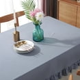 thumbnail image 2 of Baohd Durable And Easy To Wash Tablecloth With Vintage Style Rectangular Table Tablecloth Cotton Dining Tablecloth Table Cover gray 90*90CM 1Set, 2 of 6