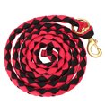 thumbnail image 1 of Graflsoa Durable Braided PP Rope with Solid Brass Hook for Horse Training, Red & Black, 2m Length, 1 of 6