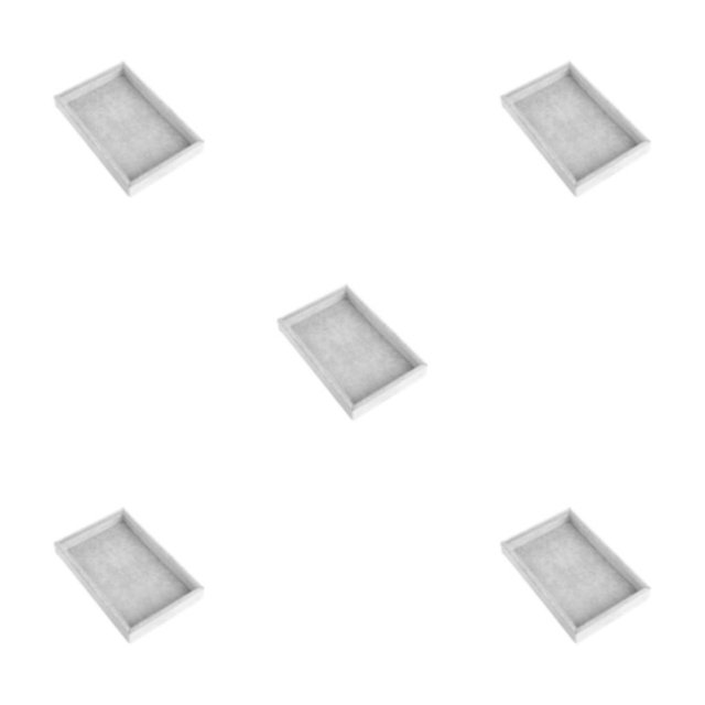 relayinert Jewelry With Compact And Portable Jewel Storage Case Travel And Daily Effectively Protecting Ice gray velvet 5Set
