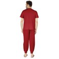thumbnail image 4 of Inkmeso Ensemble de Pyjama Uni pour Hommes, Manches Courtes, Vêtement de Nuit à Col Rond, Ensemble de Pj, 4 of 7