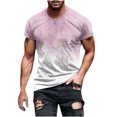thumbnail image 1 of HKEJIAOI Mens Spring Summer Casual Sports Color Block Raglan Sleeves Round Neck T Shirt, 1 of 5
