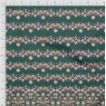thumbnail image 3 of Soimoi Green Velvet Fabric Flowerpecker & Floral Panel Fabric Prints by Yard 58 Inch Wide, 3 of 5