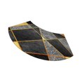 thumbnail image 2 of Abbracc Bathroom Rug Bath Mat Fan Shaped Foot Rug Soft Absorbent Shower Rug Bath Rug Black Gold, 2 of 9