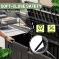 thumbnail image 4 of Homall 120 Gallon Outdoor Patio Box Deck Plastic Resin Storage Box Backyard, Dark Brown, 4 of 8