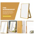 thumbnail image 4 of MasteelfCA Creative Makeup Mirror Creative Wood Table Mirror Bedroom Mirror Light Yellow, 4 of 7